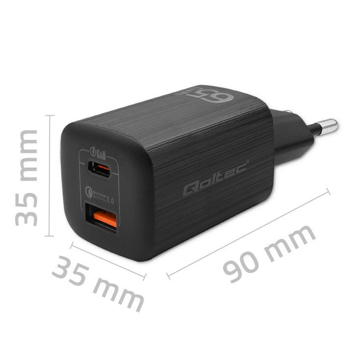 Зарядно за стена Qoltec 50766 Черен